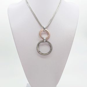 Saturn Bling Rings Necklace