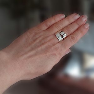 Two Faced Silver Ring