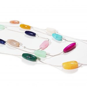 Slimline Pebble Triple Strand Necklace